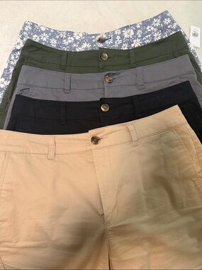 Old Navy High Waist Women's Shorts — Tan, Black, Gray, Olive, Blue Floral
